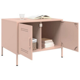 Berkfield Coffee Table Pink 68X50X50.5 Cm Steel - thumbnail 4