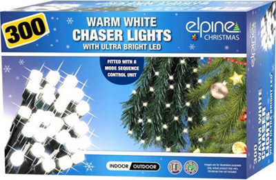 300 Warm White Led Chase Christmas Snowing Icicle Lights Bright Xmas Tree Indoor Outdoor