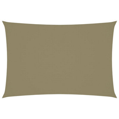 Berkfield Sunshade Sail Oxford Fabric Rectangular 3X5 M Beige - image 1