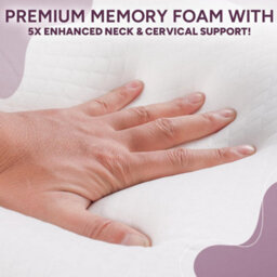 Zuvo Cervical Memory Foam Pillow For Neck And Shoulder Support Orthopaedic Contour Design Ideal For Side And Back Sleepers - thumbnail 9