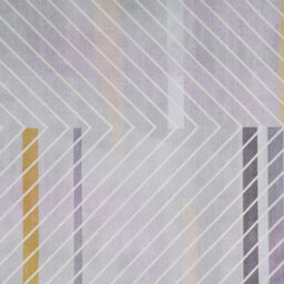 Beliani Grey Polyester Rug 80 X 150 Cm - Low Pile Modern Abstract Linear Pattern With Yellow Accents - thumbnail 5