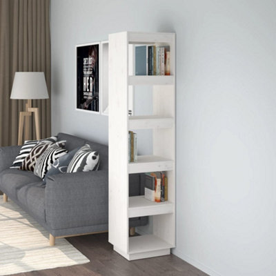 Berkfield Book Cabinet/room Divider White 40X35X167 Cm Solid Wood Pine - image 1