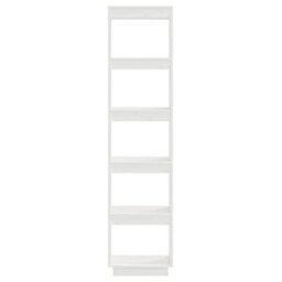 Berkfield Book Cabinet/room Divider White 40X35X167 Cm Solid Wood Pine - thumbnail 5