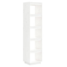 Berkfield Book Cabinet/room Divider White 40X35X167 Cm Solid Wood Pine - thumbnail 2
