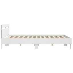 Berkfield Bed Frame With Led Without Mattress White 180X200 Cm Super King - thumbnail 8
