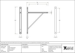 From The Anvil Burnished Brass Chalfont Shelf Bracket (314mm X 250mm) - thumbnail 2