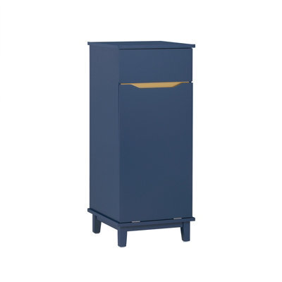 Sobuy Bzr114-B,laundry Cabinet Bathroom Storage Chest, Navy ,blue,w40Xd40Xh95 - image 1