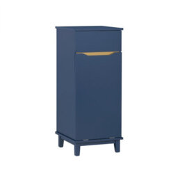 Sobuy Bzr114-B,laundry Cabinet Bathroom Storage Chest, Navy ,blue,w40Xd40Xh95 - thumbnail 1
