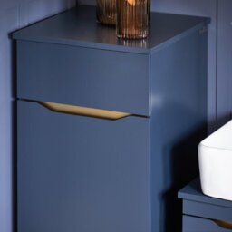 Sobuy Bzr114-B,laundry Cabinet Bathroom Storage Chest, Navy ,blue,w40Xd40Xh95 - thumbnail 7