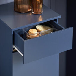 Sobuy Bzr114-B,laundry Cabinet Bathroom Storage Chest, Navy ,blue,w40Xd40Xh95 - thumbnail 8