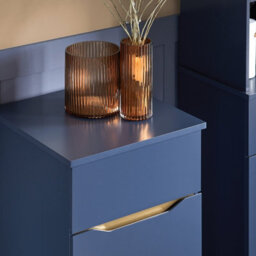Sobuy Bzr114-B,laundry Cabinet Bathroom Storage Chest, Navy ,blue,w40Xd40Xh95 - thumbnail 9