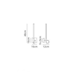 Luminosa Lighting Luminosa Cinto Wall Lamp 48Cm, 6W Led, 3000K, 480Lm, Antique Brass - thumbnail 2