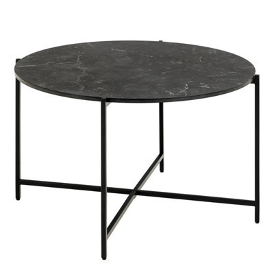 Furniture To Go Lamoine Round Coffee Table In Matt Black - image 1