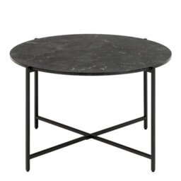 Furniture To Go Lamoine Round Coffee Table In Matt Black - thumbnail 2