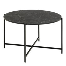 Furniture To Go Lamoine Round Coffee Table In Matt Black - thumbnail 1