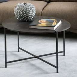 Furniture To Go Lamoine Round Coffee Table In Matt Black - thumbnail 4