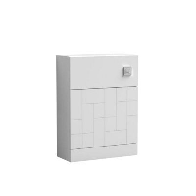 Hudson Reed Fusion Floor Standing Wc Unit & Polymarble Top Compact, Stylish Bathroom Storage Unit, Gloss Grey, 600mm - image 1