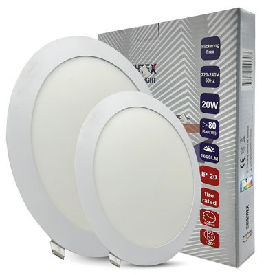 Brightex LED Brightex,20W (Higher Than 18W) Led Recessed Ceiling Panel Light Pack Of 2 - image 1