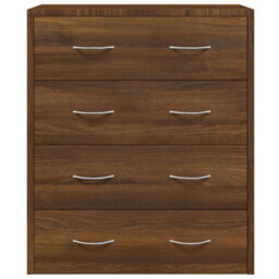 Berkfield Sideboard With 4 Drawers 60X30.5X71 Cm Brown Oak - thumbnail 4