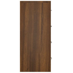 Berkfield Sideboard With 4 Drawers 60X30.5X71 Cm Brown Oak - thumbnail 5
