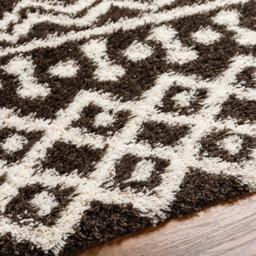 Livabliss Urban Shaggy-Geometric Brown Ivory Soft Plush Pile Living Bedroom Rug 200 X 290 Cm Easy Care, Non Shedding - thumbnail 3