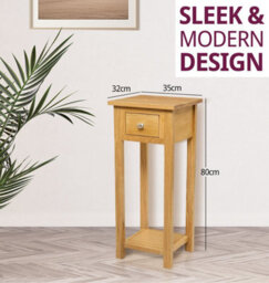 Hallowood Furniture Waverly Oak Small Telephone Table - thumbnail 3