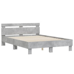 Berkfield Bed Frame With Led Without Mattress Concrete Grey 120X200 Cm - thumbnail 6