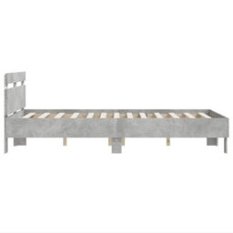 Berkfield Bed Frame With Led Without Mattress Concrete Grey 120X200 Cm - thumbnail 8