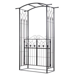Outsunny Garden Entrance Arch Bench Outdoor Patio Rose Trellis Climbing Plant - thumbnail 2