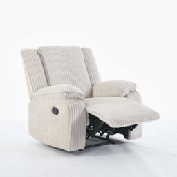 More4Homes Verona Jumbo Cord Manual Recliner Chair (Beige) - thumbnail 3