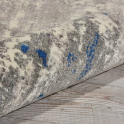 Twilight Blue Funky Luxurious Modern Easy To Clean Abstract Viscose Wool Rug For Living Room, Bedroom - 168Cm X 244Cm - thumbnail 5