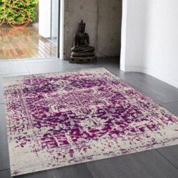 Red Floral Traditional Easy To Clean Rug For Dining Room-200Cm X 290Cm