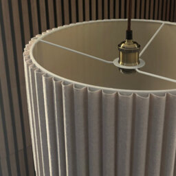 CGC Interiors Cgc Allegra Oatmeal Linen Fine Scallop Extra Large Drum Lampshade - thumbnail 6