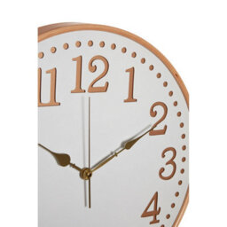 Orsina Interiros By Premier Retro White Wood With Gold Numbers Wall Clock, Intricate Design Clock For Kiitchen, Wall Clock For Outdoor - thumbnail 3