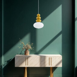 Luminosa Lighting Luminosa Diego Globe Pendant Ceiling Light Honey Gloss Gu10 - thumbnail 4