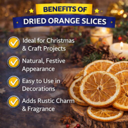 H4H 45X Dried Orange Slices Natural Fruit For Christmas Craft Wreath Florist Decoration Uk - thumbnail 2