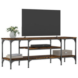 Walplus Tv Cabinet Smoked Oak 121X35X45 Cm Engineered Wood&iron - thumbnail 3
