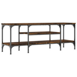 Walplus Tv Cabinet Smoked Oak 121X35X45 Cm Engineered Wood&iron - thumbnail 2