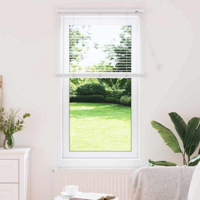 Walplus Window Blind With Curtains Manual White Aluminium - image 1