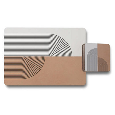 Benjamin Tate Design Designer Artwork Set Of 12 Placemat Coaster With Wood Bottom For Elegant Table Decor Exclusive Edition - image 1