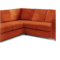 Hannah Jumbo Cord Full Back 2C2 Corner Sofa Orange - thumbnail 4
