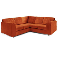 Hannah Jumbo Cord Full Back 2C2 Corner Sofa Orange - thumbnail 2