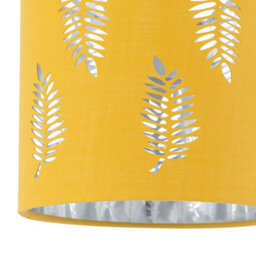 First Choice Lighting Chrome Stick Table Lamp With Ochre Cut Out Shade - thumbnail 3
