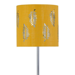 First Choice Lighting Chrome Stick Table Lamp With Ochre Cut Out Shade - thumbnail 2