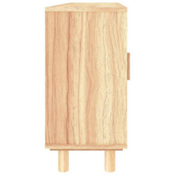 Berkfield Sideboard Brown 105X30X60 Cm Solid Wood Pine And Natural Rattan - thumbnail 6
