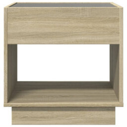 Berkfield Bedside Table With Infinity Led Sonoma Oak 50X50X50 Cm - thumbnail 6
