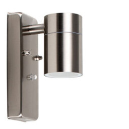 Valuelights Barrow Modern Stainless Steel Dusk To Dawn Sensor Outdoor Garden Wall Down Light - Ip44 Rated