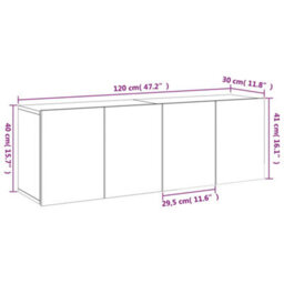 Vidaxl Tv Cabinets Wall-Mounted 2 Pcs White 60X30X41 Cm - thumbnail 3