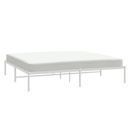 Berkfield Metal Bed Frame White 180X200 Cm 6Ft Super King - thumbnail 3