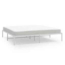 Berkfield Metal Bed Frame White 180X200 Cm 6Ft Super King - thumbnail 2